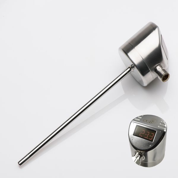 TF 53 Temperature probe without thread, plug-in with LED display or clamp screw connection